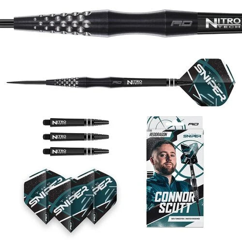 RED DRAGON - CONNOR SCUTT - THE SNIPER - STEEL TIP DARTS - 90% - 22g