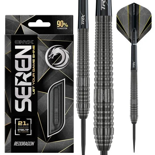 RED DRAGON - SEREN - 2 - ONYX - STEEL TIP DARTS - 90% - 21g/23g