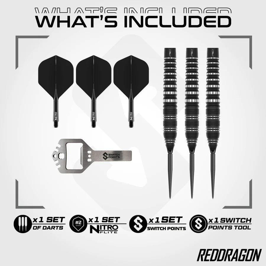 RED DRAGON - DRAGON SABLE - TORPEDO - SWITCH POINT DARTS - 90% - 23g/24g/25g