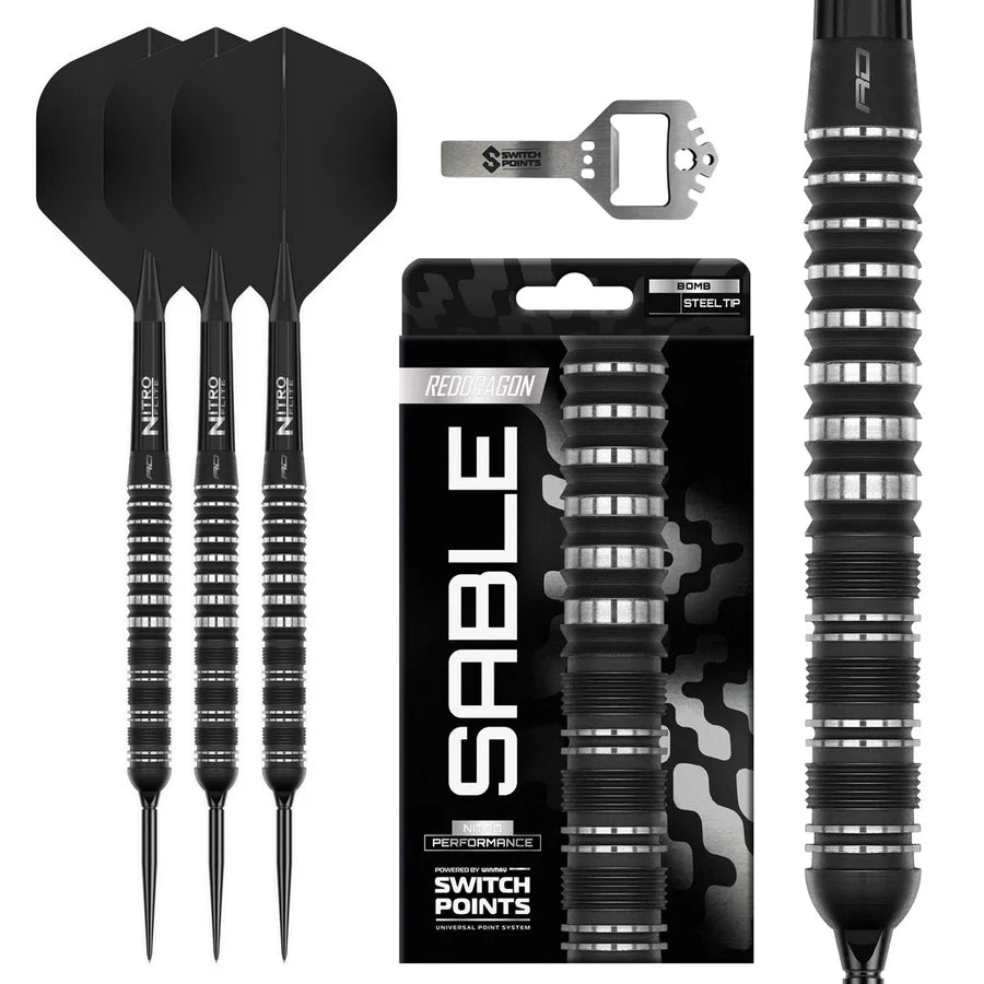 RED DRAGON - DRAGON SABLE - PARALLEL - SWITCH POINT DARTS - 90% - 21g/22g/23g/24g