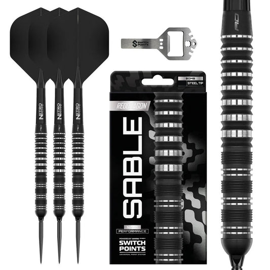 RED DRAGON - DRAGON SABLE - PARALLEL - SWITCH POINT DARTS - 90% - 21g/22g/23g/24g
