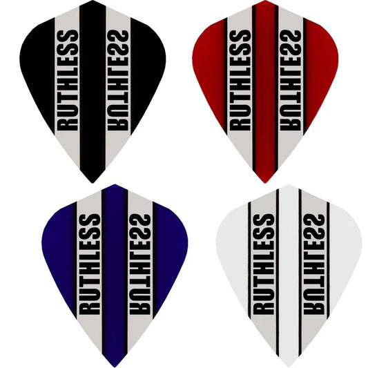 RUTHLESS - CLEAR PANEL - DARTS FLIGHTS - KITE SHAPE - 100 MICRON