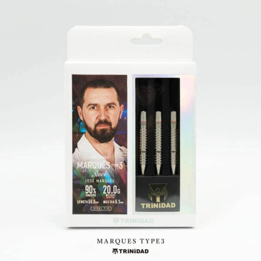 TRINIDAD - JOSE MARQUES - MARQUES TYPE 3 - PRO SERIES - STEEL TIP DARTS - 90% - 20g