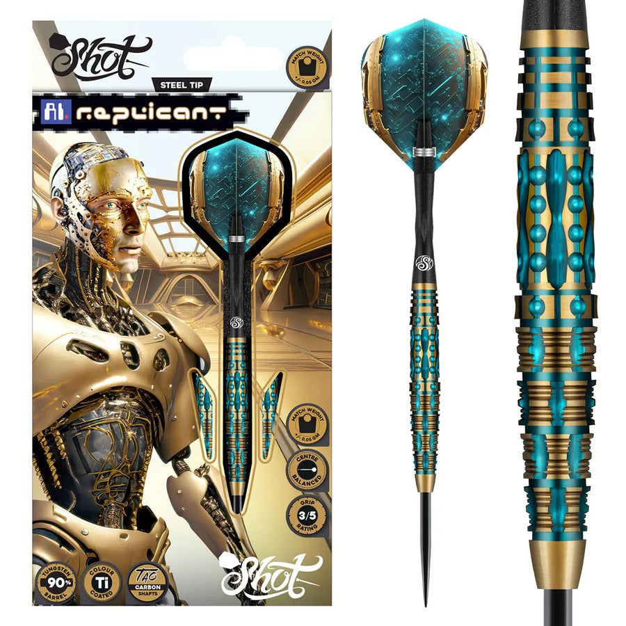 SHOT - AI - REPLICANT - STEEL TIP DARTS - 90% - 23g/24g/25g