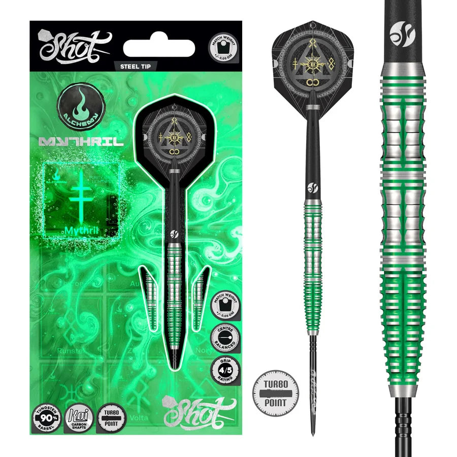 SHOT - ALCHEMY - MYTHRIL  - TURBO POINT DARTS - 90% - 23g/24g/25g