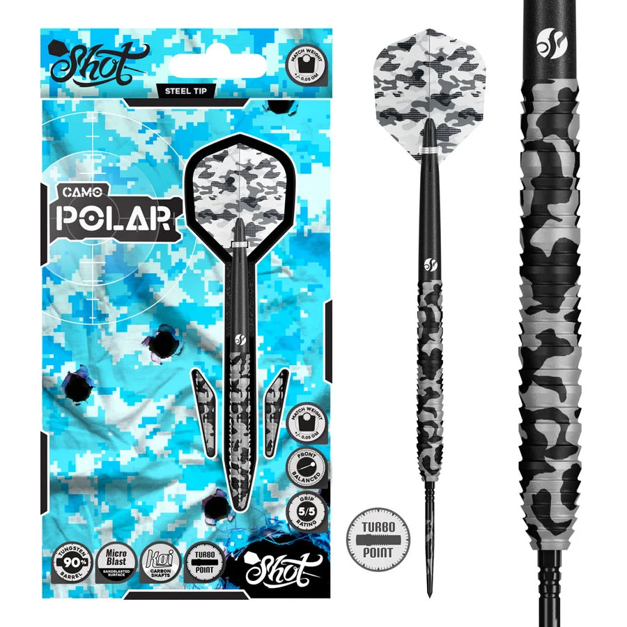 SHOT - CAMO - POLAR  - TURBO POINT DARTS - 90% - 23g/24g/25g