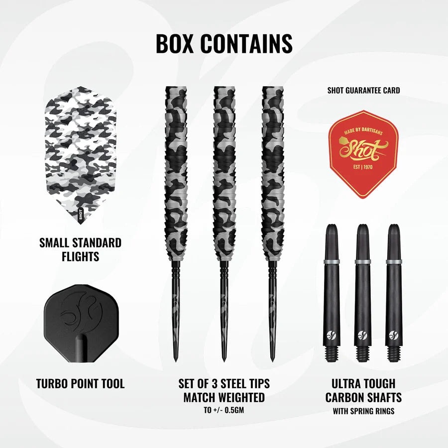 SHOT - CAMO - POLAR  - TURBO POINT DARTS - 90% - 23g/24g/25g
