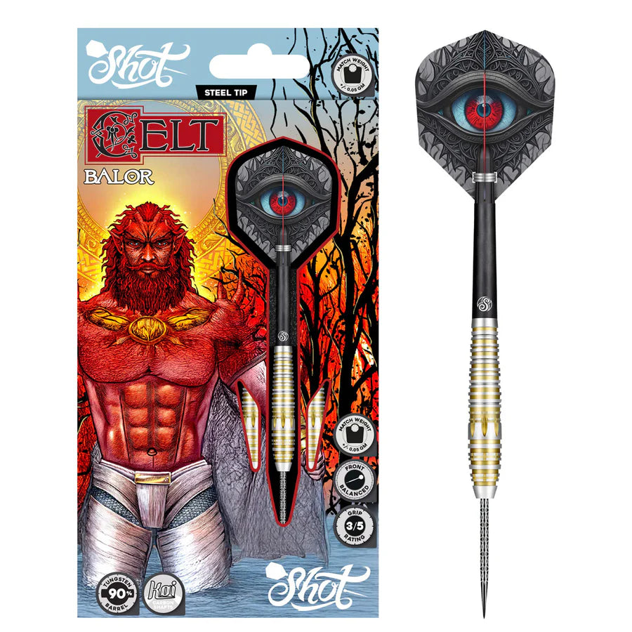 SHOT - CELT - BALOR - STEEL TIP DARTS - 90% - 22g/23g/24g/25g