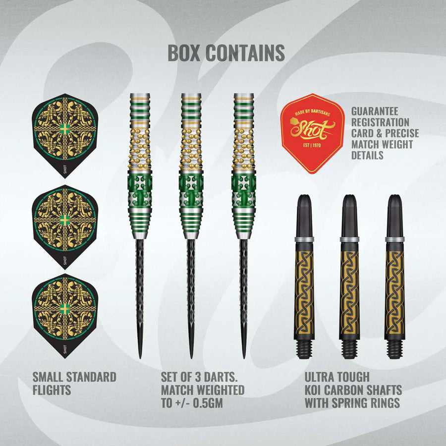 SHOT - CELT - CERNUNNOS - STEEL TIP DARTS - 90% - 22g/23g/24g/25g