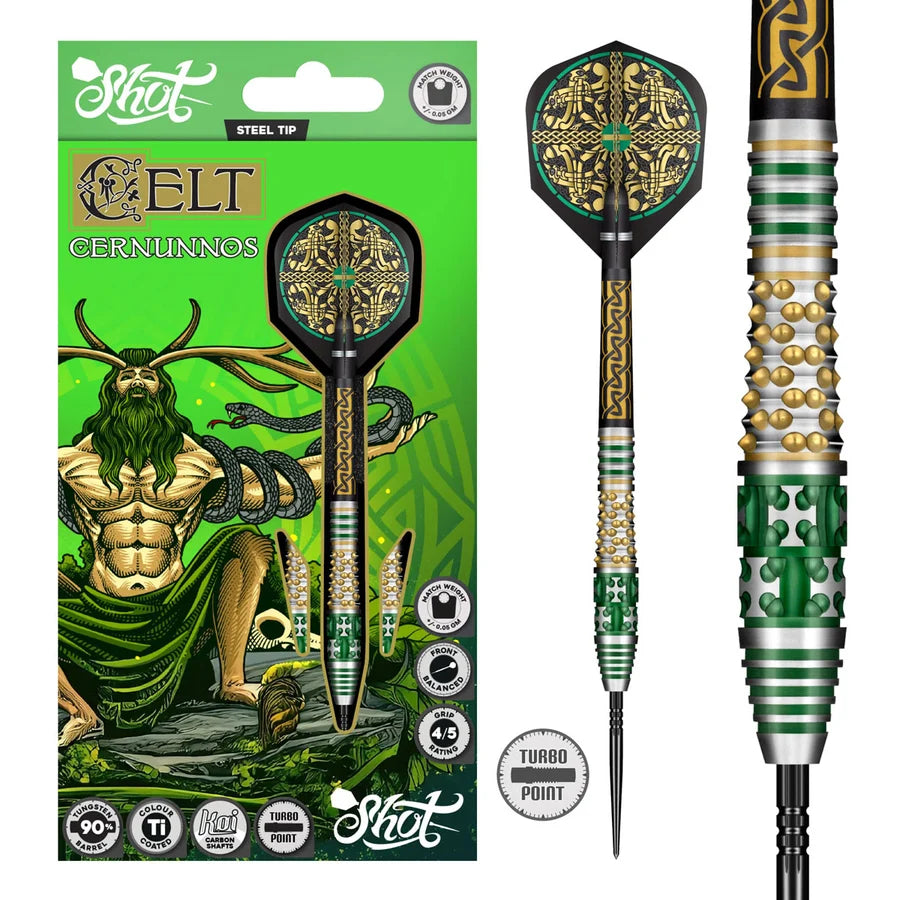SHOT - CELT - CERNUNNOS  - TURBO POINT DARTS - 90% - 22g/23g/24g/25g