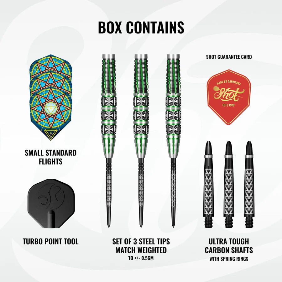 SHOT - CELT - DRUID  - TURBO POINT DARTS - 90% - 23g/24g