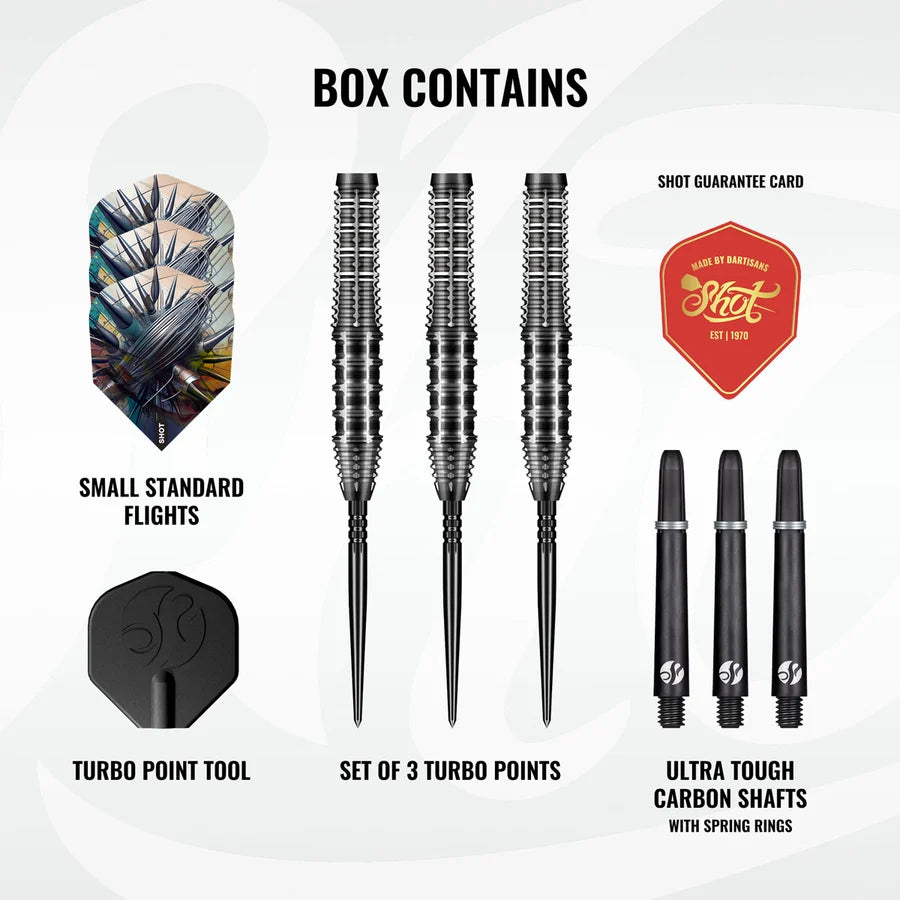 SHOT - GNARLY - RIPPAH - TURBO POINT DARTS - 90% - 22g/23g/24g/26g