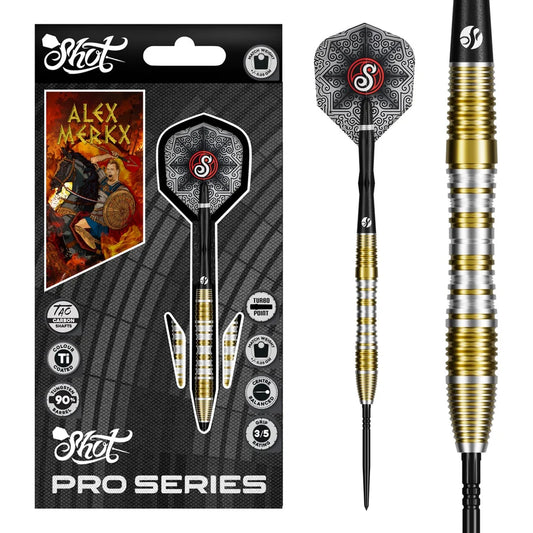 SHOT - PRO SERIES - ALEX MERKX - TURBO POINT DARTS - 90% - 23g