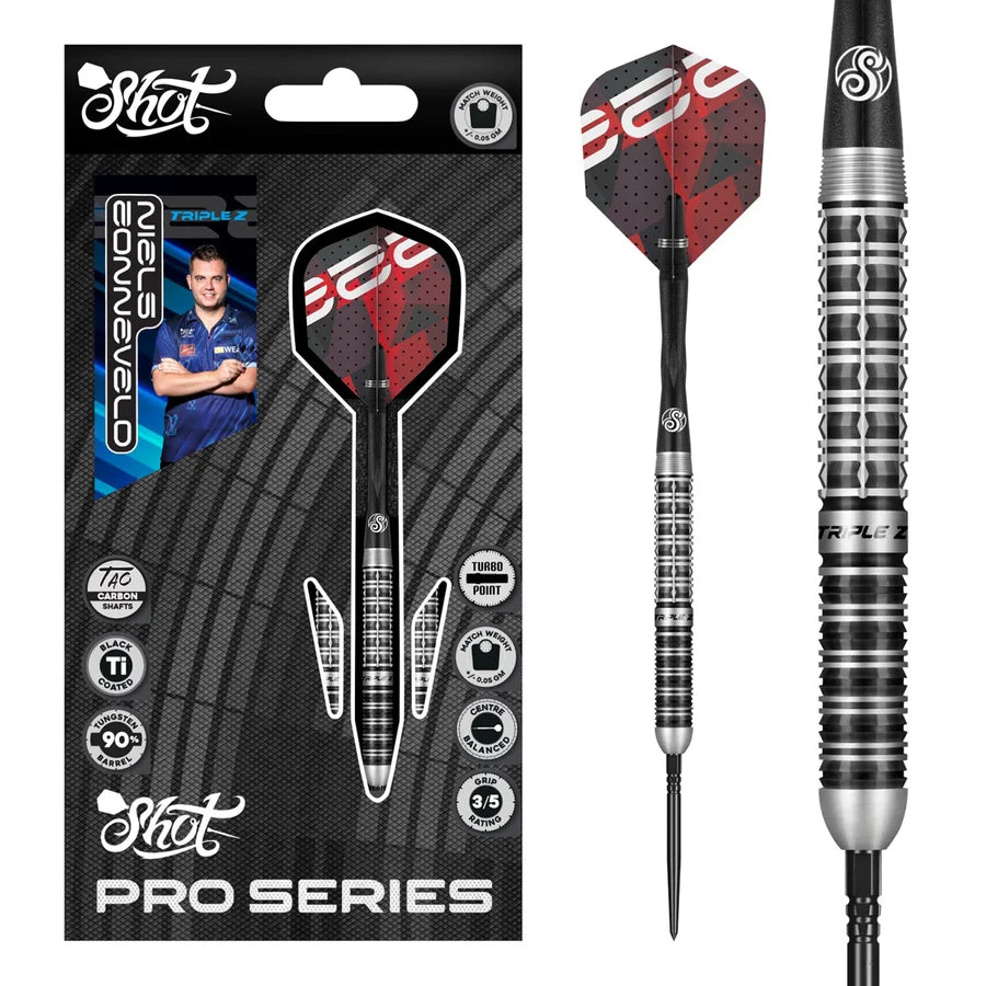 SHOT - PRO SERIES - NIELS ZONNEVELD - 2.0 - TURBO POINT DARTS - 90% - 23g/24g