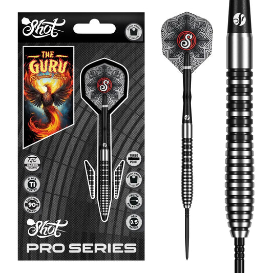 SHOT - PRO SERIES - RAYMOND SMITH  - GURU - TURBO POINT DARTS - 90% - 22g