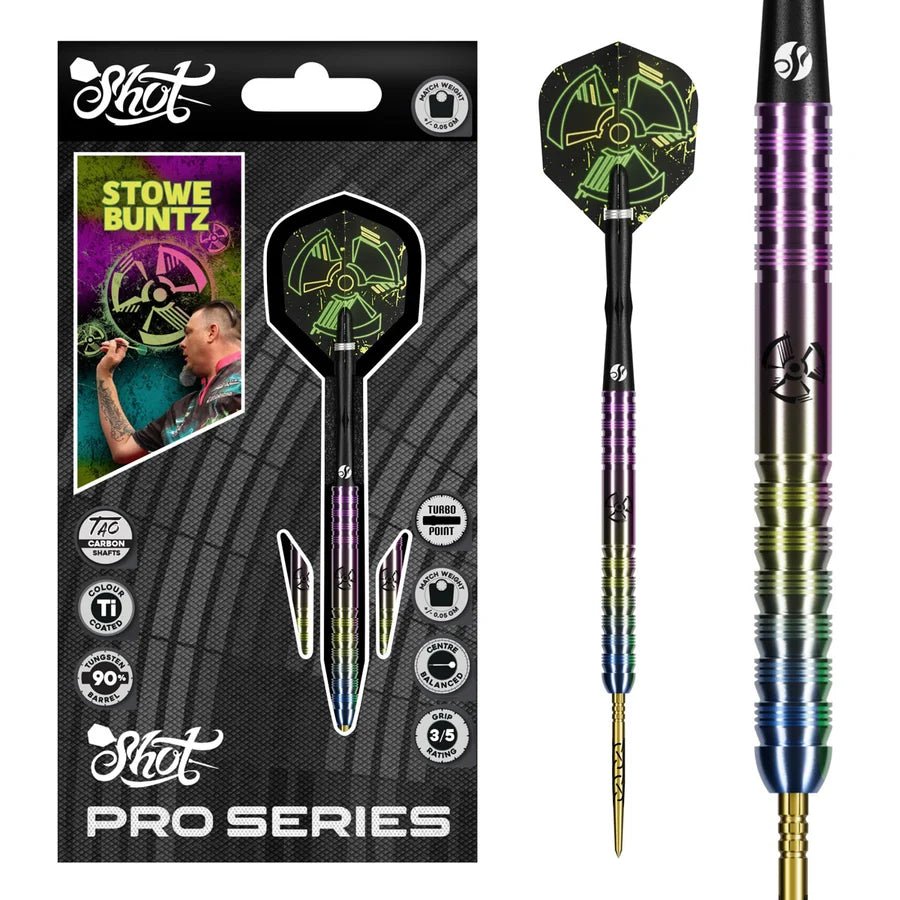 SHOT - PRO SERIES - STOWE BUNTZ - 3.0 - TURBO POINT DARTS - 90% - 23g