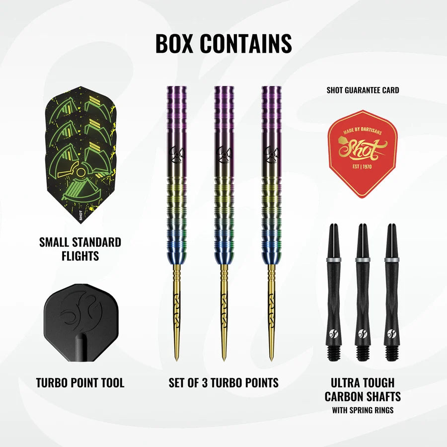 SHOT - PRO SERIES - STOWE BUNTZ - 3.0 - TURBO POINT DARTS - 90% - 23g