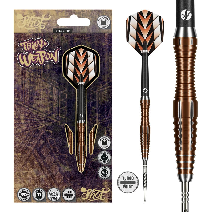 SHOT - TRIBAL WEAPON 1 - TURBO POINT DARTS - 90% - 23g/25g