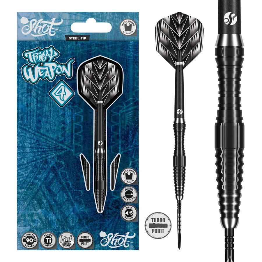 SHOT - TRIBAL WEAPON 4 - TURBO POINT DARTS - 90% - 22g/23g/24g