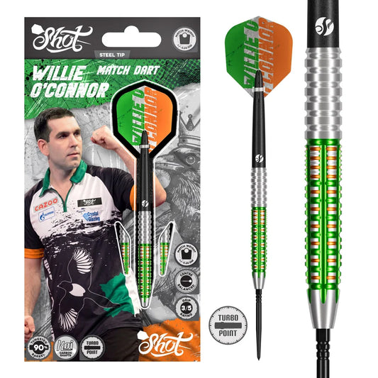SHOT - PRO SERIES - WILLIE O'CONNOR - MATCH DART - TURBO POINT DARTS - 90% - 23g/24g