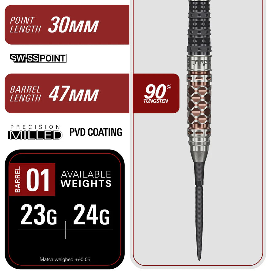TARGET JAPAN - CATHY LEUNG - CHARIS - G6 - SWISS POINT DARTS - 90% - 23g/24g
