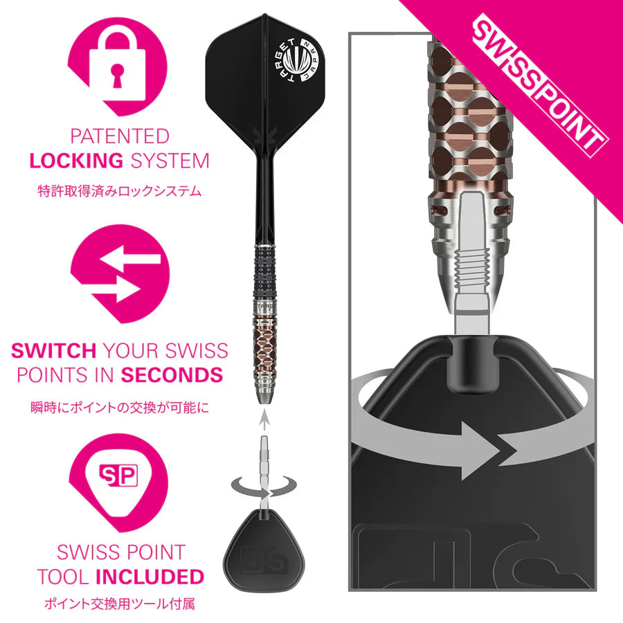 TARGET JAPAN - CATHY LEUNG - CHARIS - G6 - SWISS POINT DARTS - 90% - 23g/24g