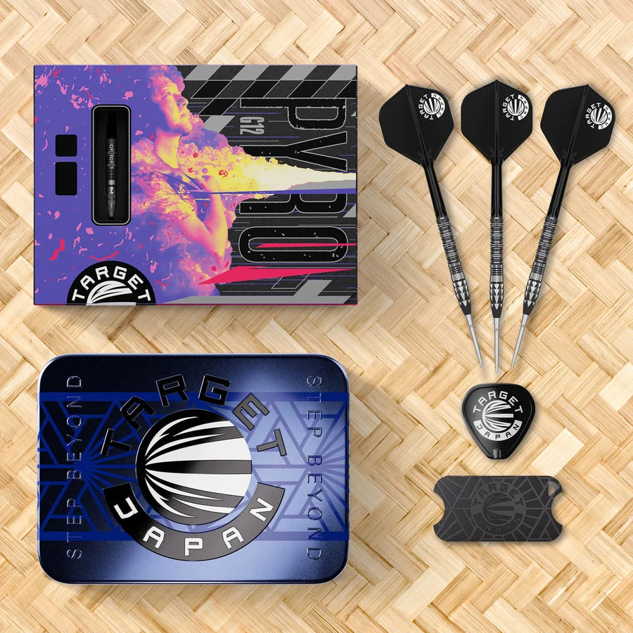 TARGET JAPAN - MATSUMASA HOSHINO - G12 - PYRO - SWISS POINT DARTS - 90% - 23g/25g