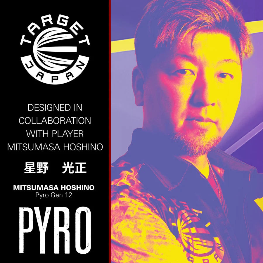 TARGET JAPAN - MATSUMASA HOSHINO - G12 - PYRO - SWISS POINT DARTS - 90% - 23g/25g