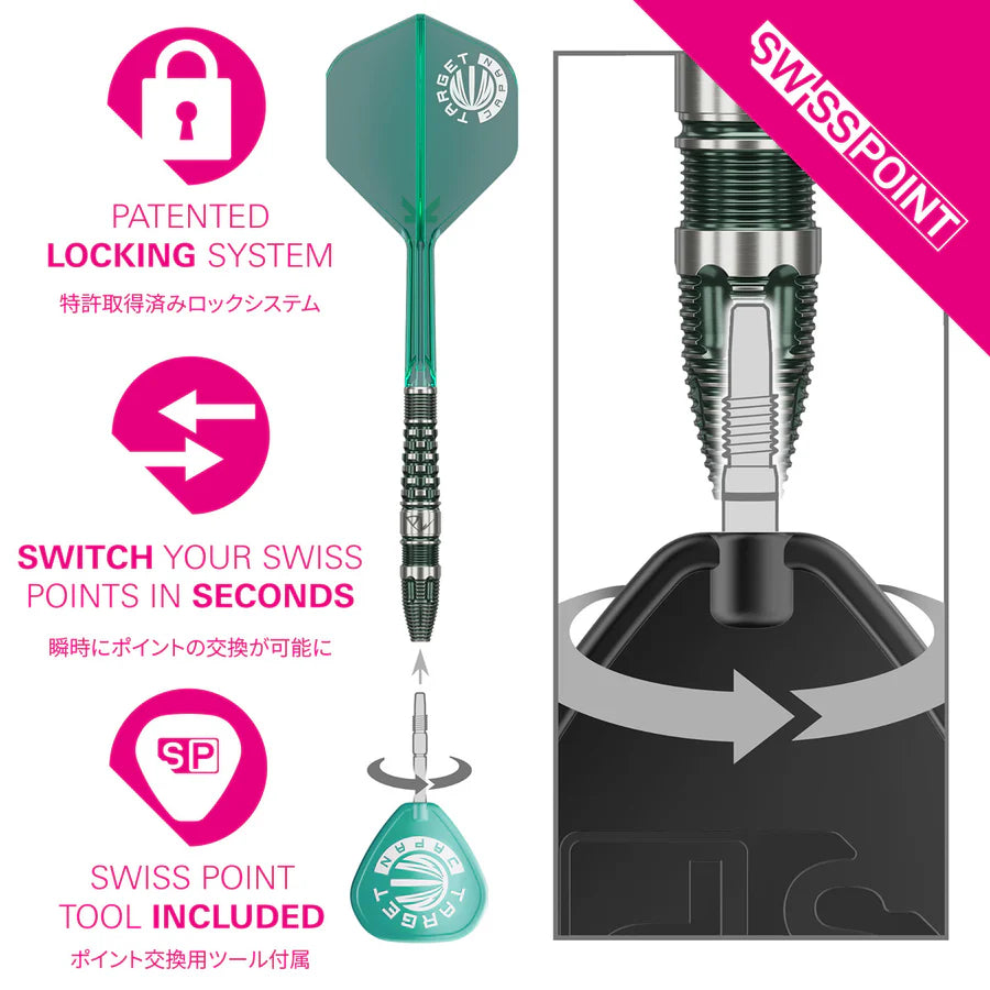 TARGET JAPAN - TAN PHUAY WEI - PRIME SERIES - PW - G3 - SWISS POINT DARTS - 90% - 23g/25g