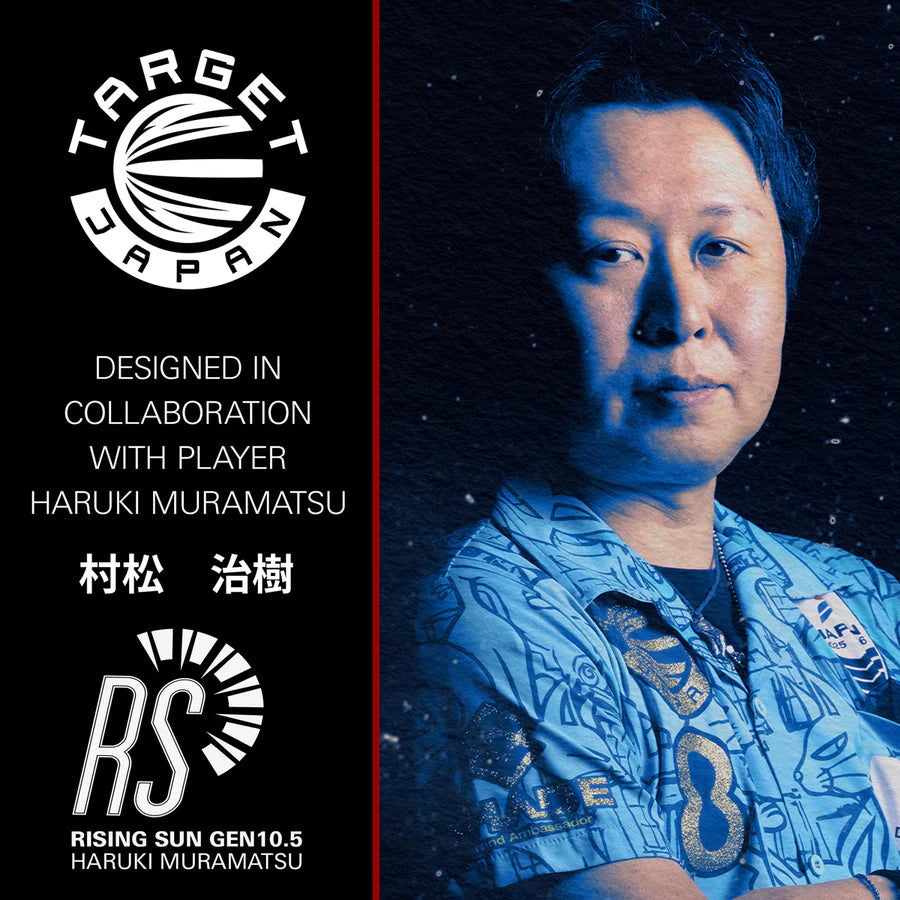 TARGET JAPAN - HARUKI MURAMATSU - RISING SUN - G10.5 - SWISS POINT DARTS - 95% - 22g/24g