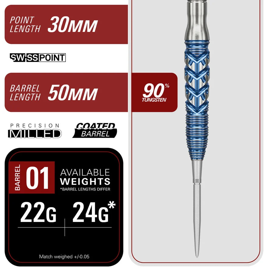 TARGET JAPAN - TOORU SUZUKI - SERENO - G3 - SWISS POINT DARTS - 90% - 22g/24g