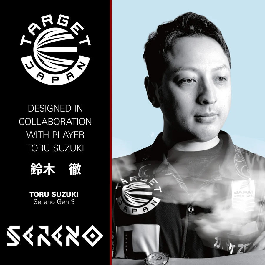 TARGET JAPAN - TOORU SUZUKI - SERENO - G3 - SWISS POINT DARTS - 90% - 22g/24g