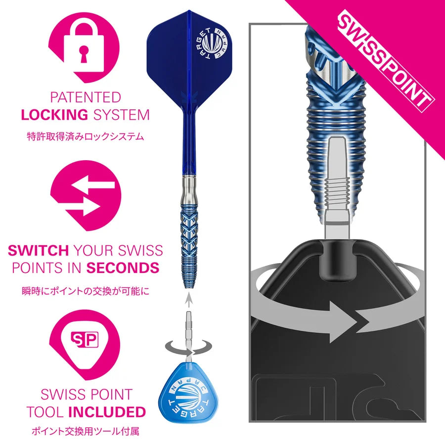 TARGET JAPAN - TOORU SUZUKI - SERENO - G3 - SWISS POINT DARTS - 90% - 22g/24g