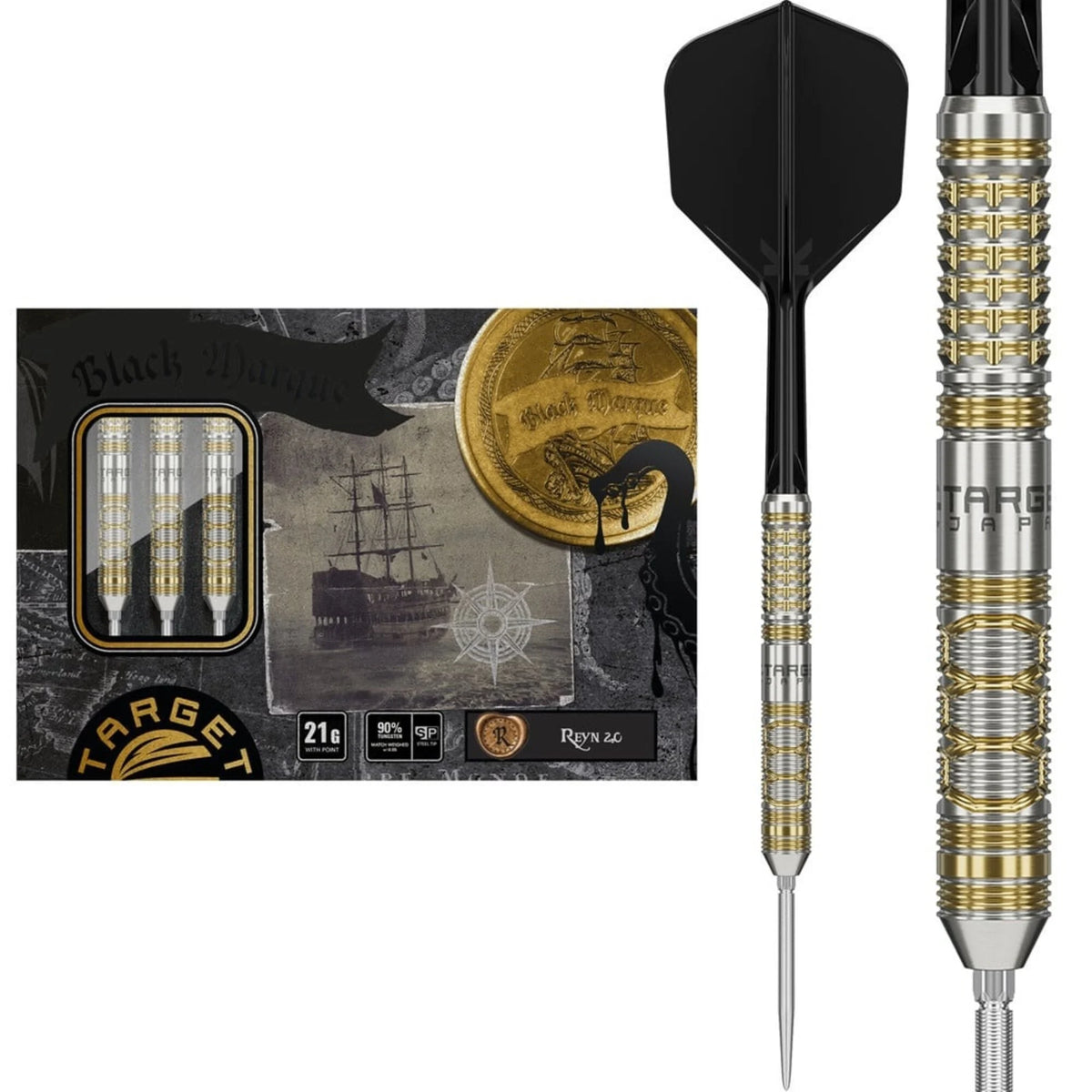 Point Terget TARGET JAPAN - BLACK MARQUE - REYN - G2 - SWISS POINT DARTS - 90% - 21 ...