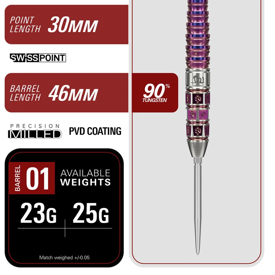TARGET JAPAN - MAYUKO MORITA - MAYO - G8 - PRIME SERIES - SWISS POINT DARTS - 90% - 23g/25g