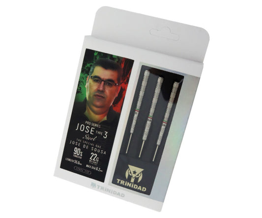 TRINIDAD - JOSE DE SOUSA - JOSE TYPE 3 - PRO SERIES - STEEL TIP DARTS - 90% - 24g