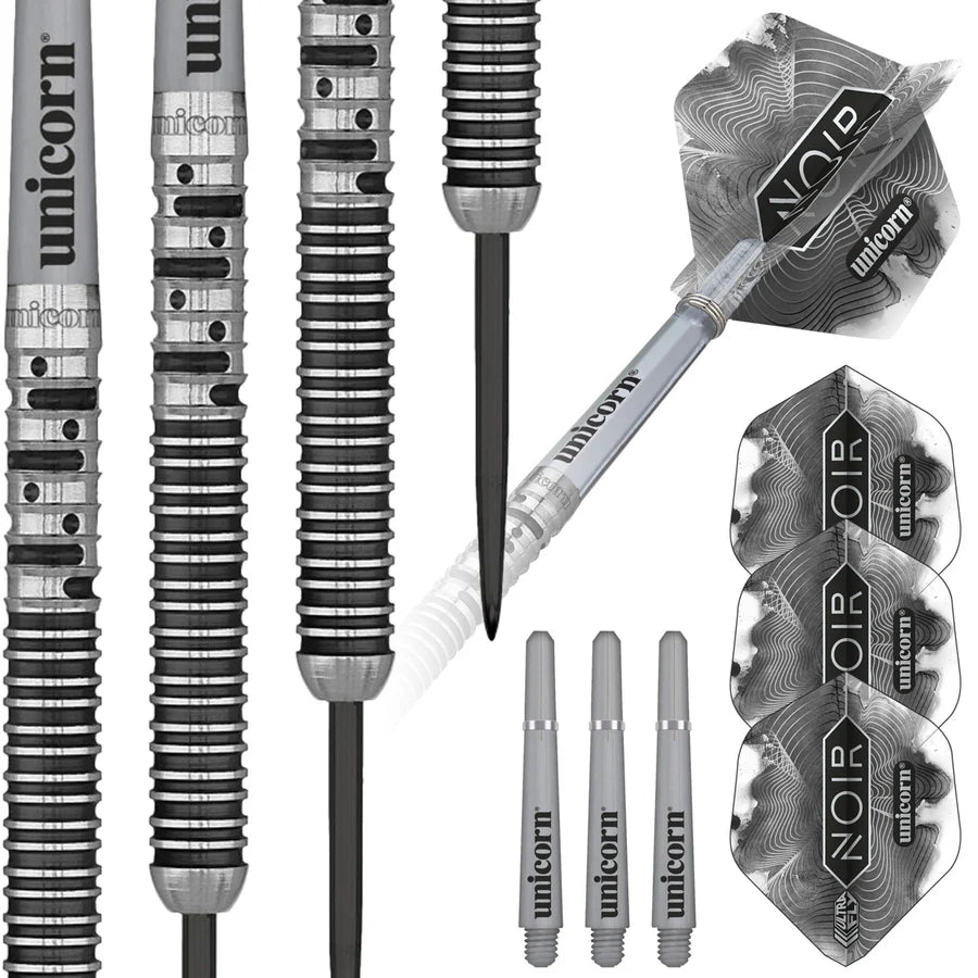 UNICORN - GARY ANDERSON - NOIR - PHASE 5 - STEEL TIP DARTS - 90% - 21g/22g/23g/24g/25g