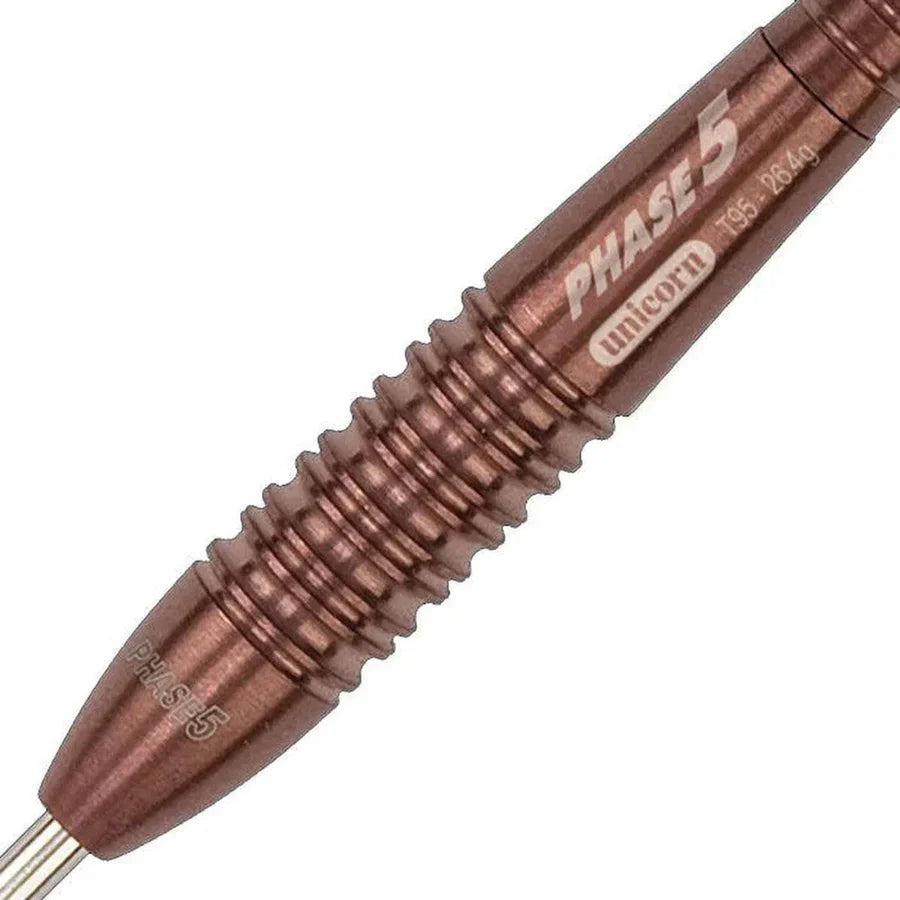 UNICORN - PURIST EVOLUTION - ROSSO - PHIL TAYLOR - PHASE 5 - STEEL TIP DARTS - 90% - 26g