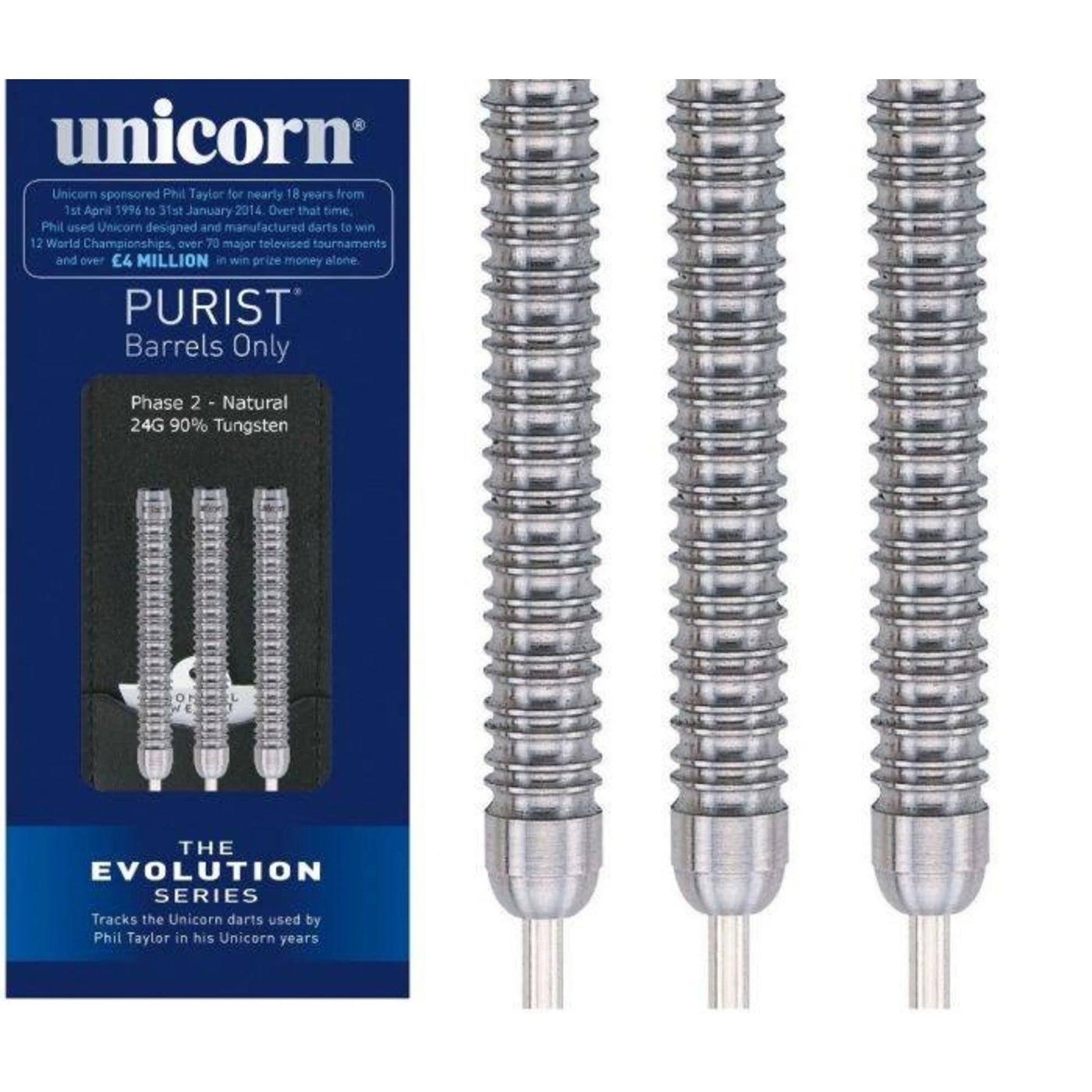 UNICORN - PURIST EVOLUTION - PHIL TAYLOR - PHASE 2 NATURAL - STEEL UNICORN - PURIST EVOLUTION - PHIL TAYLOR - PHASE 2 NATURAL - STEEL