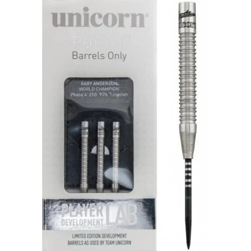 UNICORN - GARY ANDERSON - PURIST - PHASE 4 - STEEL TIP DARTS - 90% - 21g/23g/25g/27g