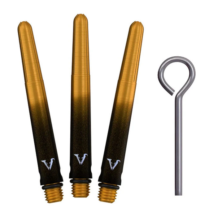 VIPER - VIPERLOCK - BLACK & GOLD - INCLUDES 'O' RINGS & PIN - AIRCRAFT GRADE ALUMINIUM STEMS