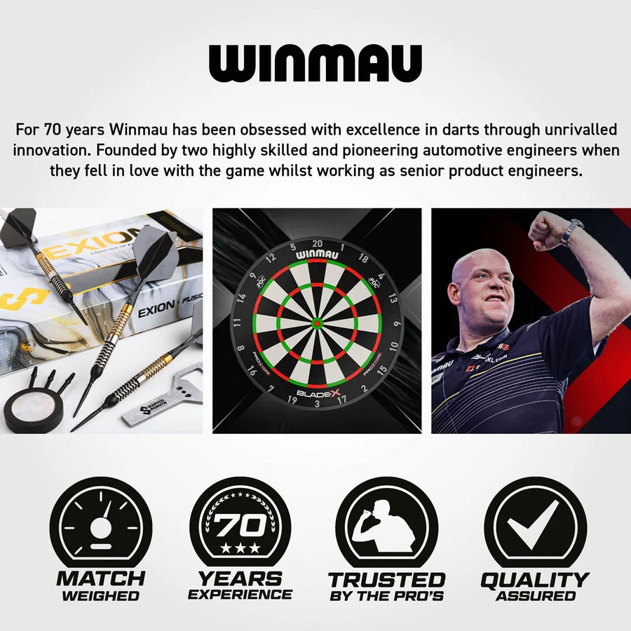 WINMAU - EXION - TORPEDO - SWITCH POINT DARTS - 90% - 22g/23g/24g