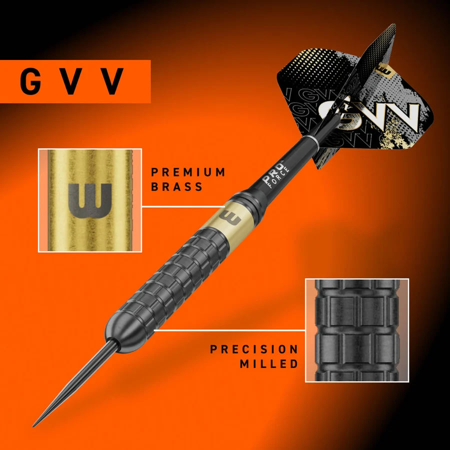 WINMAU - GIAN VAN VEEN - GVV - CORE - BRASS DARTS - STANDARD POINTS - 21g