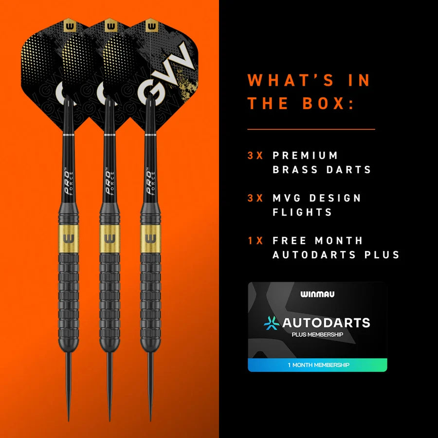 WINMAU - GIAN VAN VEEN - GVV - CORE - BRASS DARTS - STANDARD POINTS - 21g