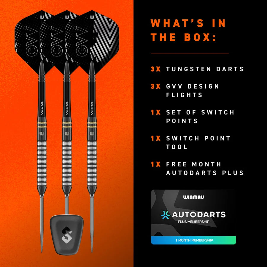 WINMAU - GIAN VAN VEEN - TS - GVV - SWITCH POINT DARTS - 23g/25g/25g