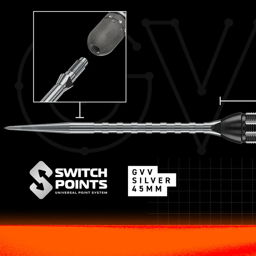 WINMAU - GIAN VAN VEEN - TS PRO - GVV - SWITCH POINT DARTS - 21g/22g/23g
