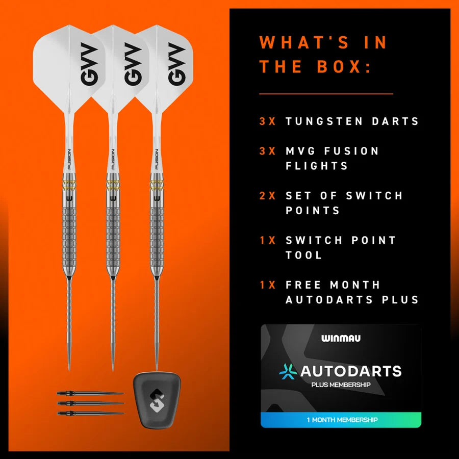WINMAU - GIAN VAN VEEN - W MAX - GVV- SWITCH POINT DARTS - 22g/23g/24g