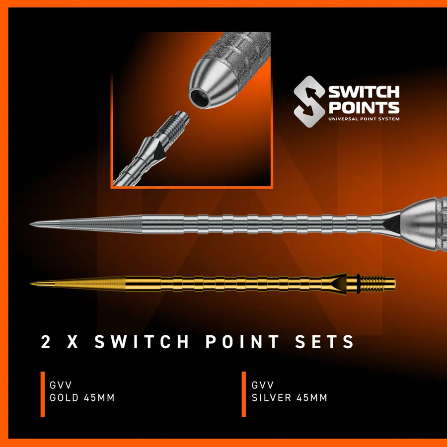WINMAU - GIAN VAN VEEN - W MAX - GVV- SWITCH POINT DARTS - 22g/23g/24g