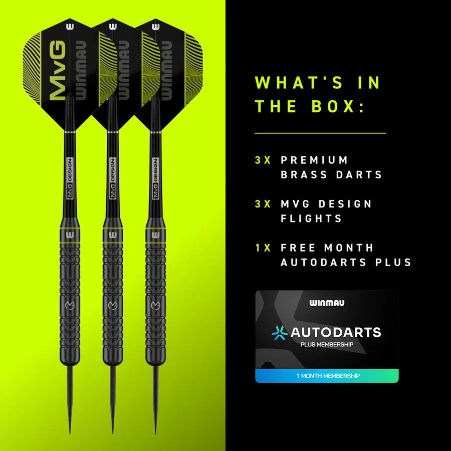 WINMAU - MICHAEL VAN GERWEN - MVG - CORE - BRASS DARTS - STANDARD POINTS - 21g