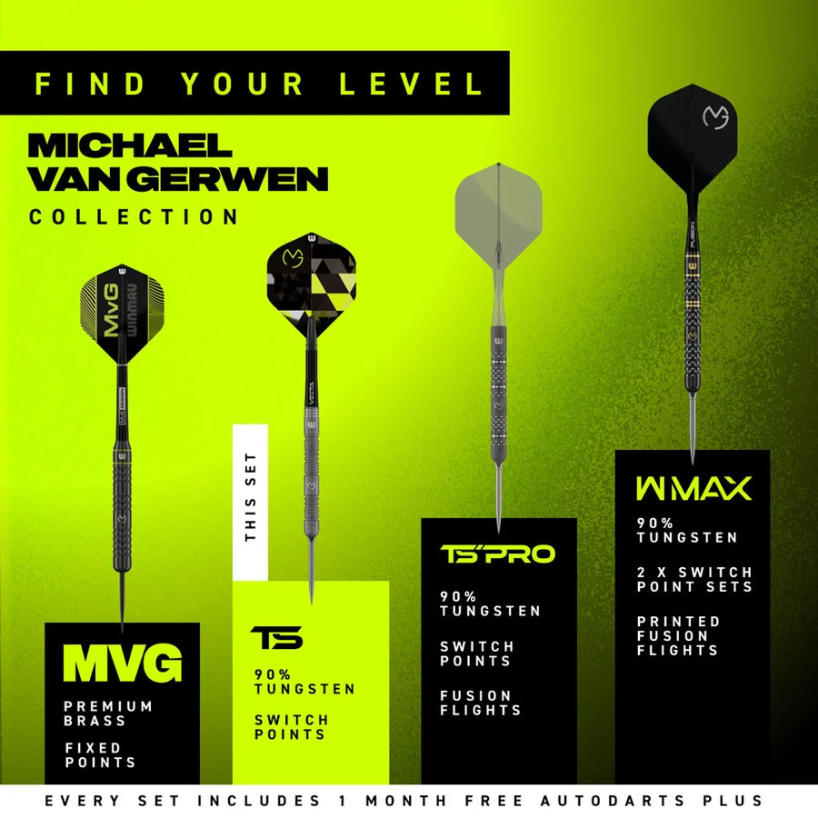 WINMAU - MICHAEL VAN GERWEN - TS - MVG - SWITCH POINT DARTS - 21g/23g/25g